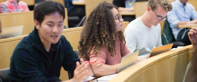 Student in lecture hall