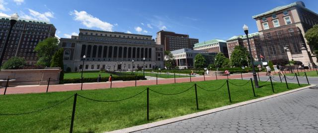 College Walk and Butler Library during the day; main Morningside Campus