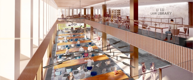 Rendering of 4th floor reading room
