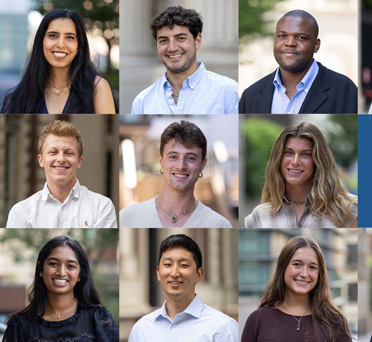 A composite image of 11 headshots of members of the Class of 2029 