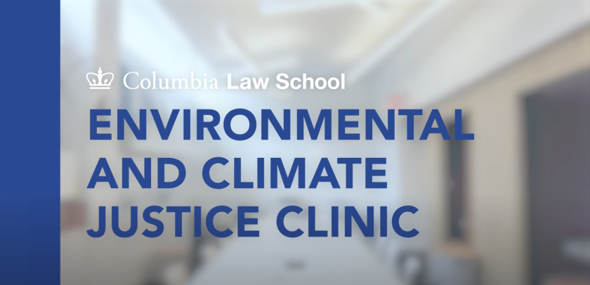 opening screen of environmental law clinic video