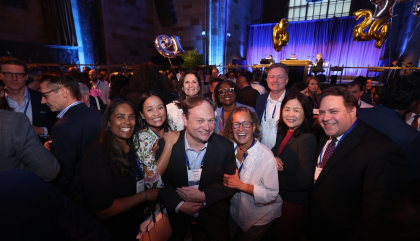 Group of people at Columbia Law Reunion party