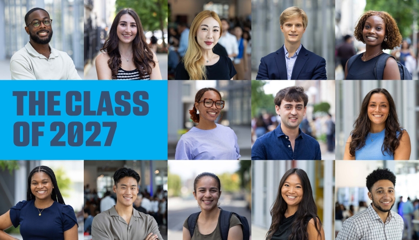 Collage of 13  law school students' faces