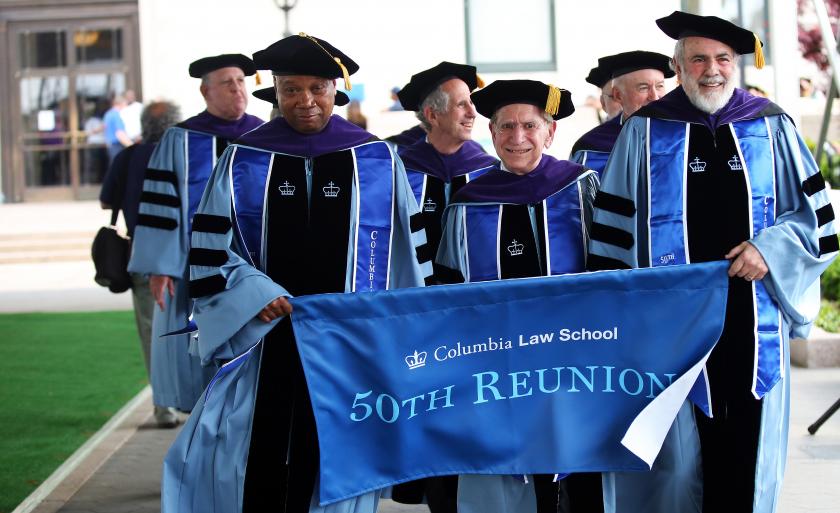 The Class of 1969 marches in the 2019 graduation processional.