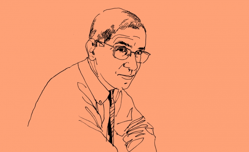 A line drawing of Professor Daniel Richman