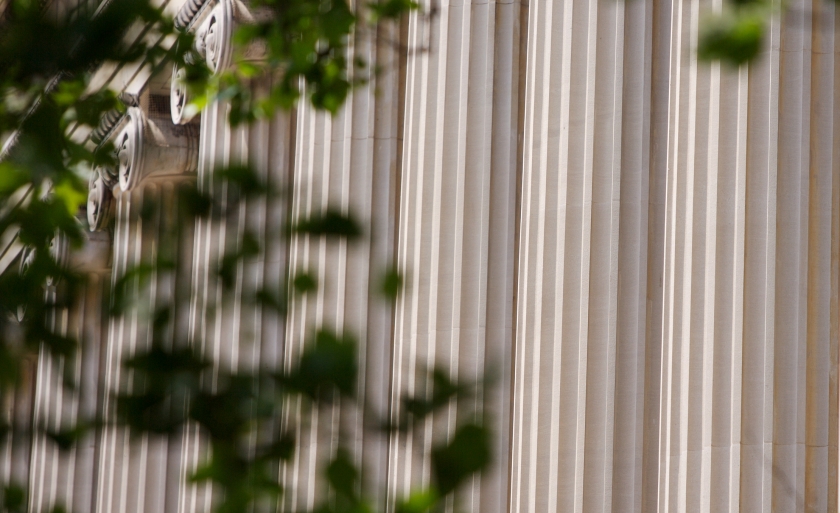 Fluted columns in from of Low Library