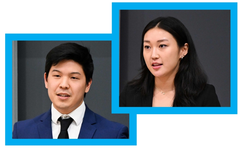 Miles Kim and Alice Park