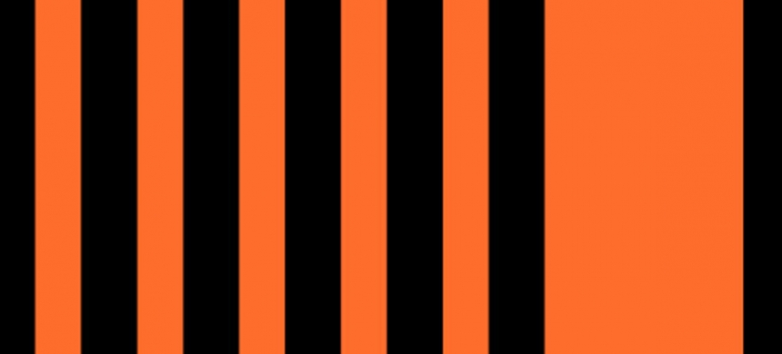 Alternating orange and black vertical bars