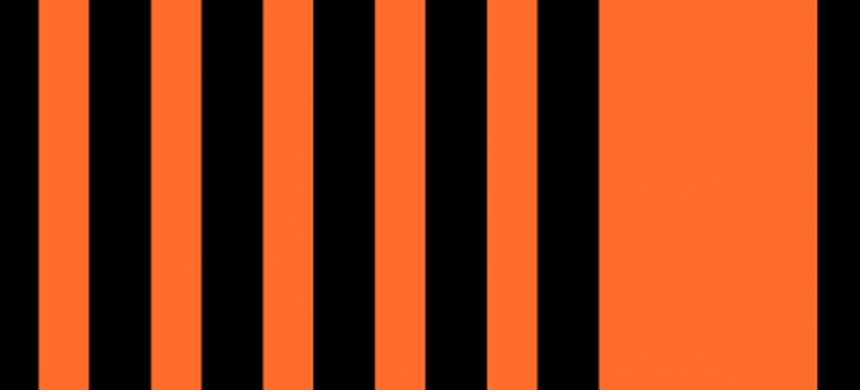 Alternating orange and black vertical bars