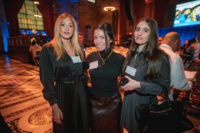 Three alumnae at Winter Luncheon