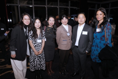 Group of people at Alumni of Color Event