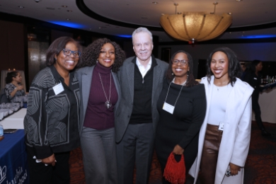 Group of people at Alumni of Color Event
