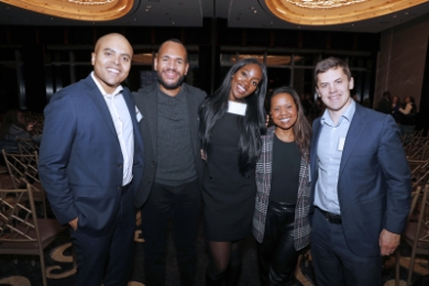 Group of people at Alumni of Color Event