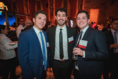 Three law students in jackets and ties