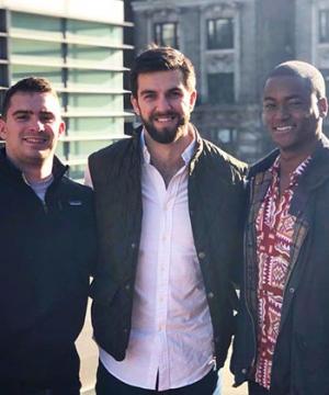 From left to right: Arthur Holland ’18, Luke Martin ’20, and Brandon Nesfield ’18