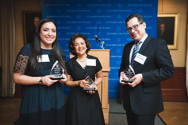 Alida Garcia ’08, Analisa Torres ’84, and Ricardo Martinez ’98