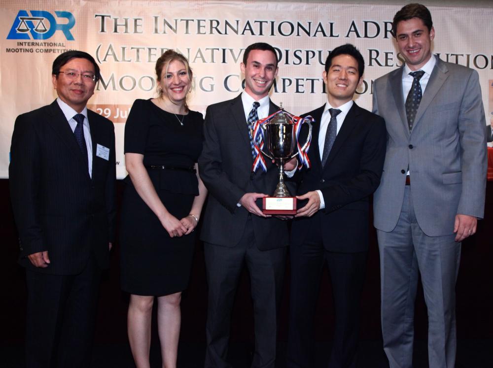 Professor Gu Minkang, Corinne Champilou, Justin Epner, Philip Lee, and Parvan Parvanov.   