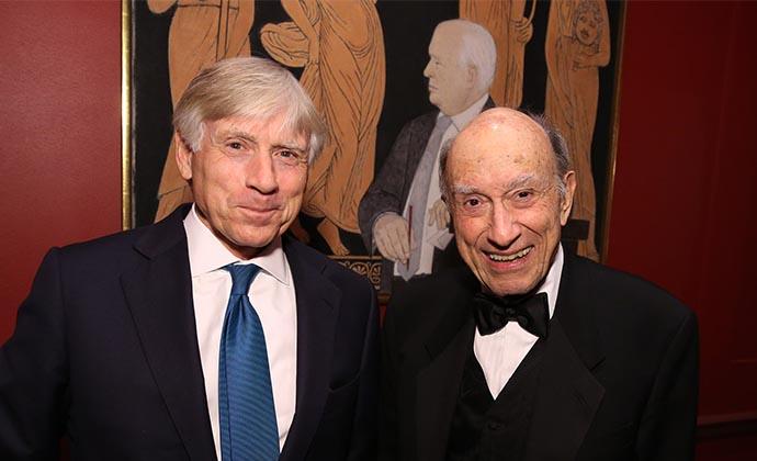 President Lee Bollinger (left) and President Emeritus Michael I. Sovern (right)
