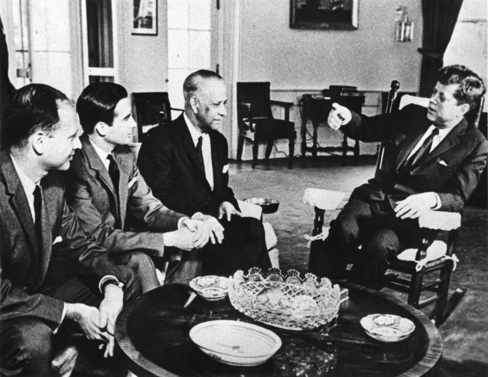 Richard Gardner (far left) at the White House with President John F. Kennedy