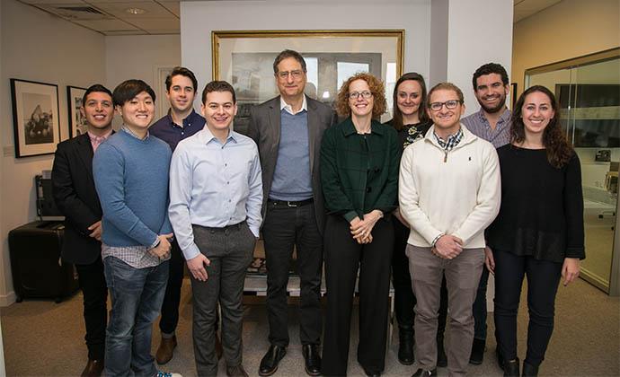 Tom Rothman meets with Dean Gillian Lester and members of theColumbia Law School Entertainment, Arts, and Sports Law Society.