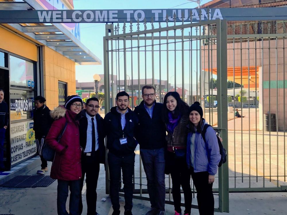  (Left to right) Mukherjee, Nestor Almeida ’20, Brayan Acevedo Vasquez ’19, Edward Smith ’19, Megan Gao ’19, and Amanda Chuzi ’20