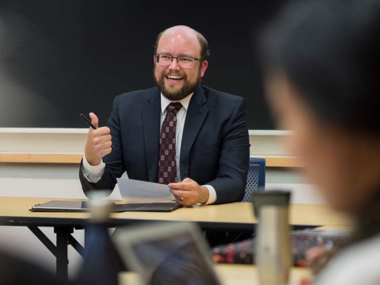 Professor Kellen Funk teaching