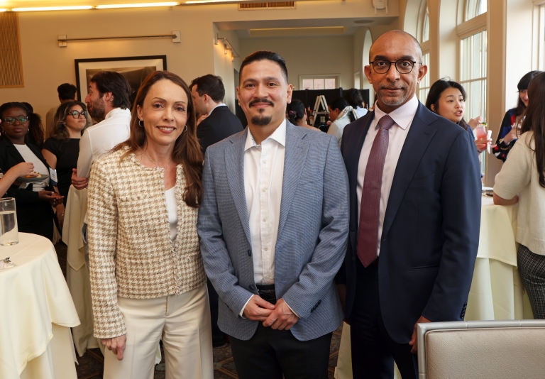 Dean Smock, Jose Miranda, and Dean Abebe pose together at the 2026 Public Interest Honors Reception