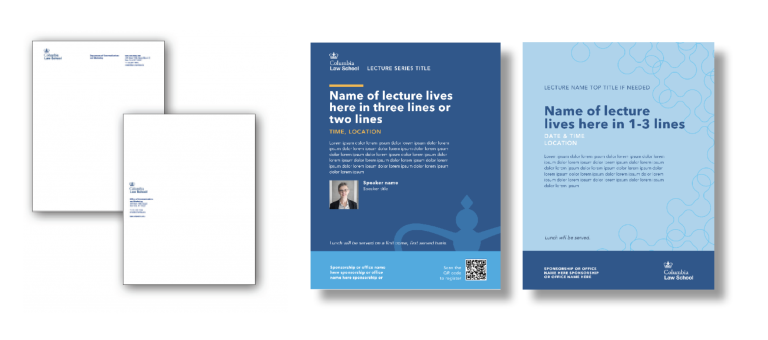 An illustration of what a poster could look like on a template