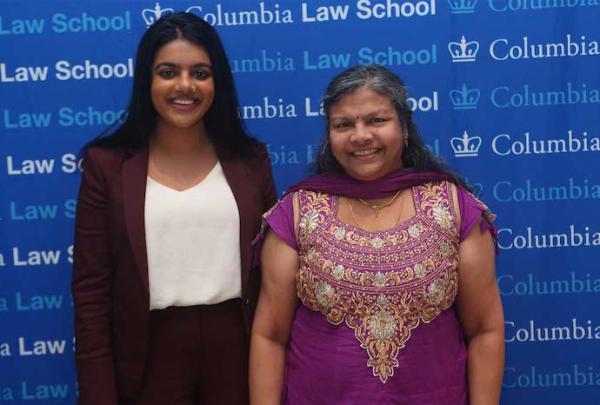 Keerthana Nimmala ’16 with her mother, Padma Nimmala, at the Constance Baker Motley Gala