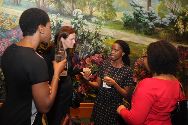 Professor Olati Johnson (right) with SJI's Rachel Pauley