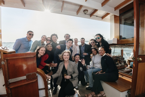 Columbia Law students on a boat ride