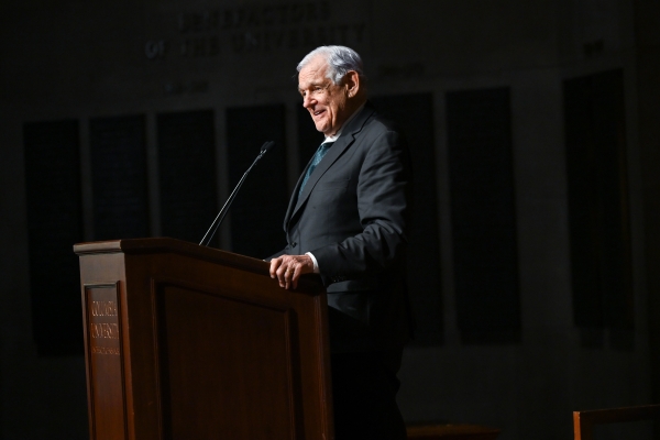 Professor George Bermann at a podium