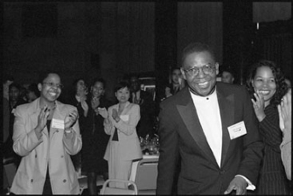 Professor Kellis E. Parker being applauded