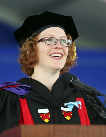 Dean Gillian Lester addresses graduates at the 2017 Graduation ceremony.