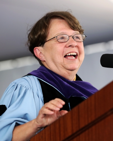 Mary Jo White delivers the keynote address at Graduation 2017.