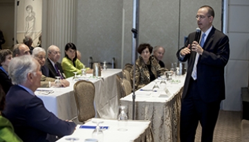 David M. Schizer, the Law School's 14th dean, addressed the crowd at Reunion 2014.