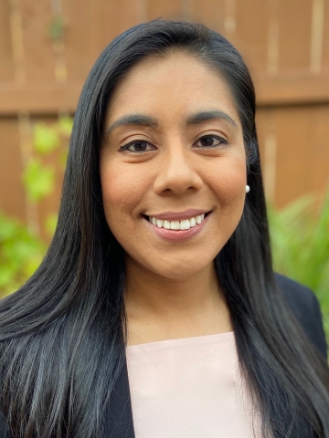 Columbia Law student Brenda Gonzalez Rueda ’21 in pale blouse