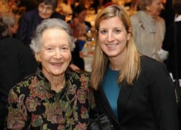 Older woman with short gray hair and younger woman with long blonde hair