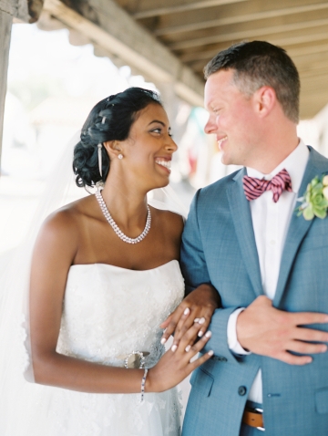 Couple on their wedding day