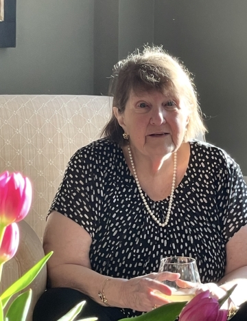 A woman sitting at a table